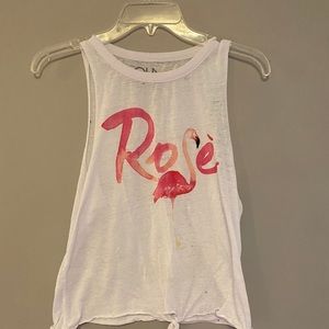 White rose tank top